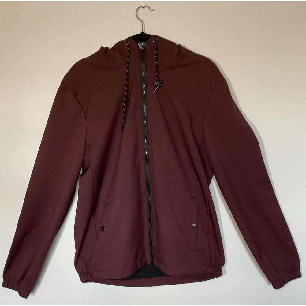 Nomad Sangria Tech Fleece Lined Jacket Softshell Lightweight Burgundy Size M